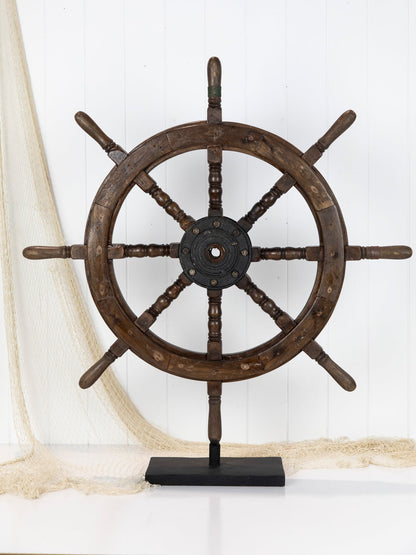 Ship'S Wheel 87Cm On Stand #6732