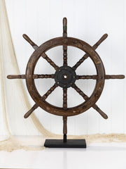 Ship'S Wheel 87Cm On Stand #6732
