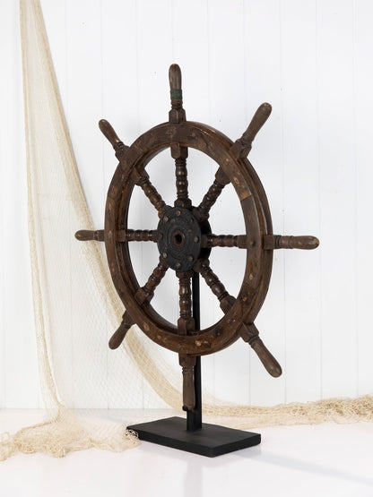 Ship'S Wheel 87Cm On Stand #6732