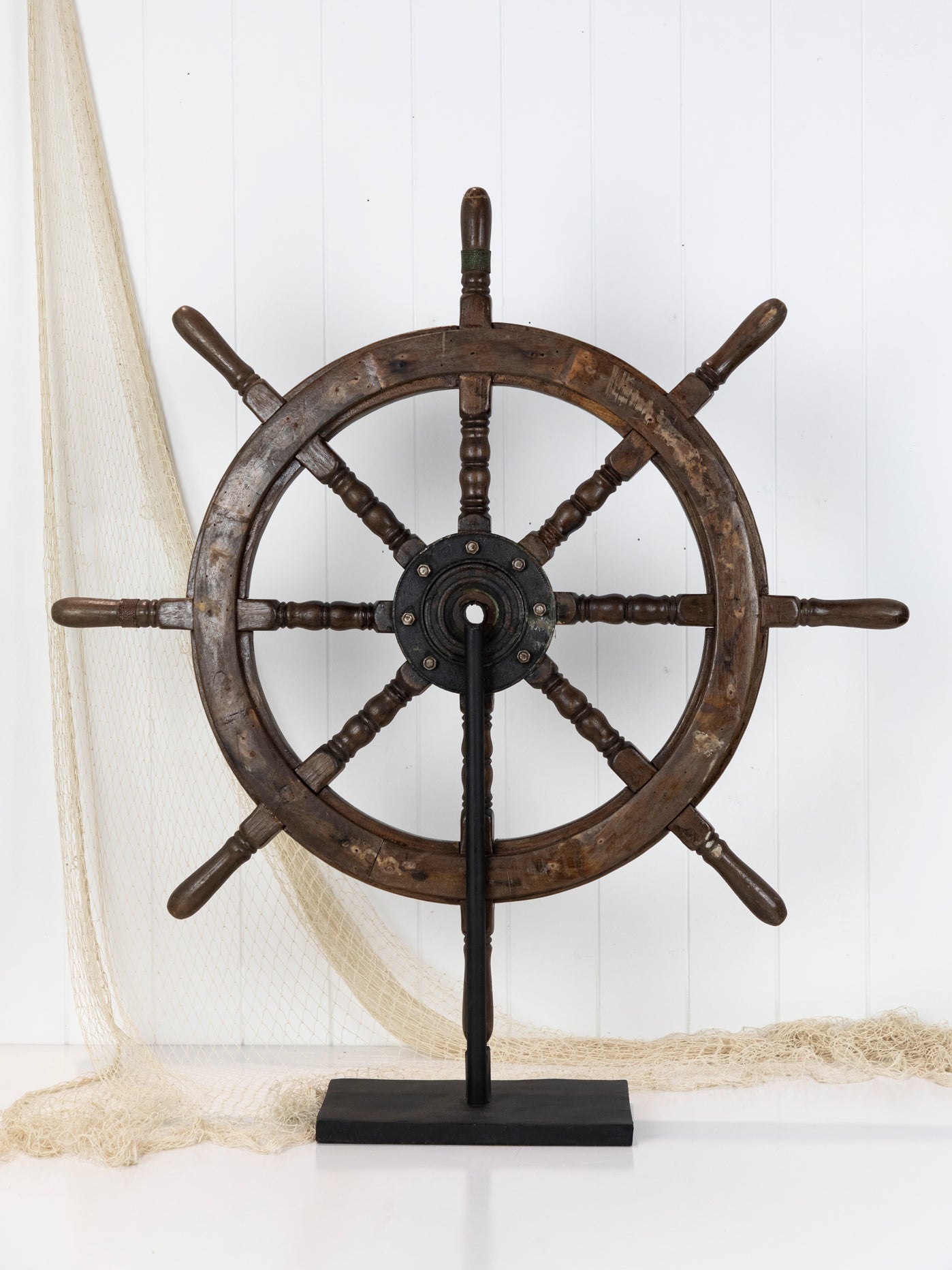 Ship'S Wheel 87Cm On Stand #6732