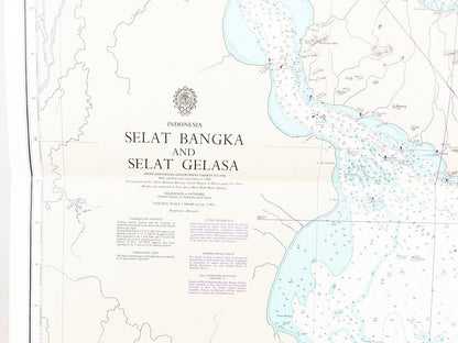 Indonesia - Selat Bangka And Selat Gelasa Chart/Map