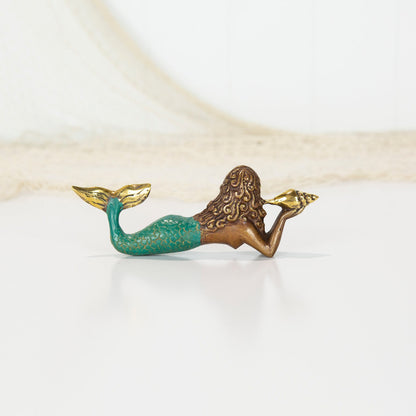 Mermaid Lying Down - Green Tail #0125