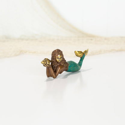 Mermaid Lying Down - Green Tail #0125