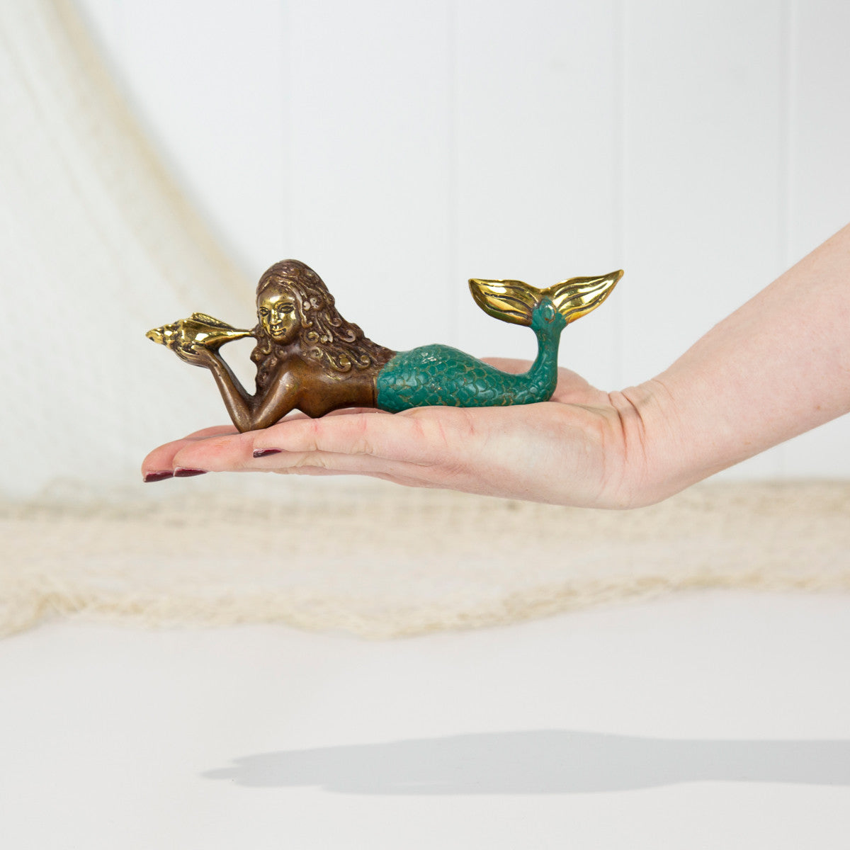 Mermaid Lying Down - Green Tail #0125