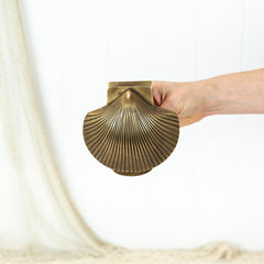Scallop Shell Door Knocker - Dark Brass #0153
