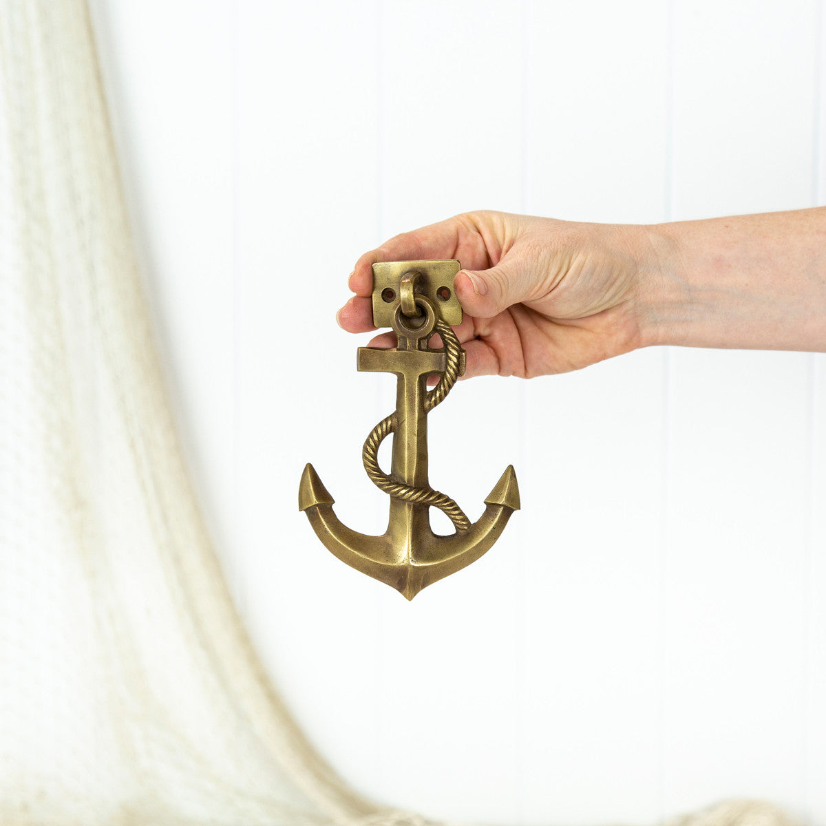 Anchor Door Knocker - Brass - Antique Finish