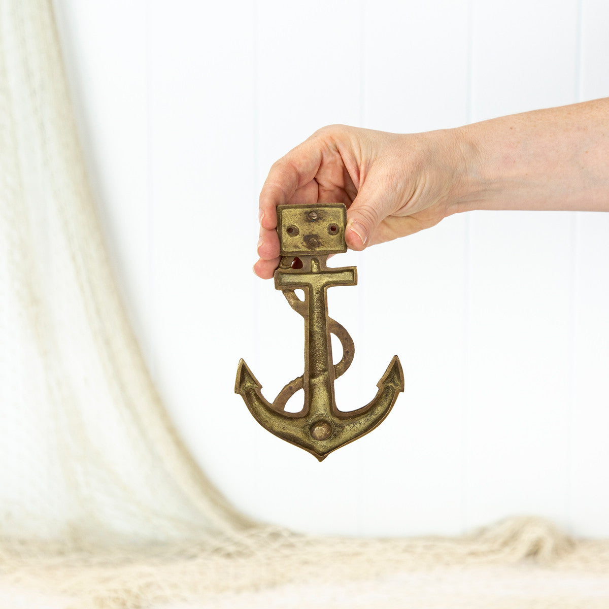 Anchor Door Knocker - Brass - Antique Finish
