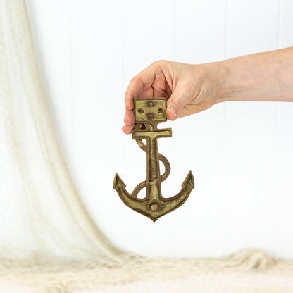 Anchor Door Knocker - Brass - Antique Finish