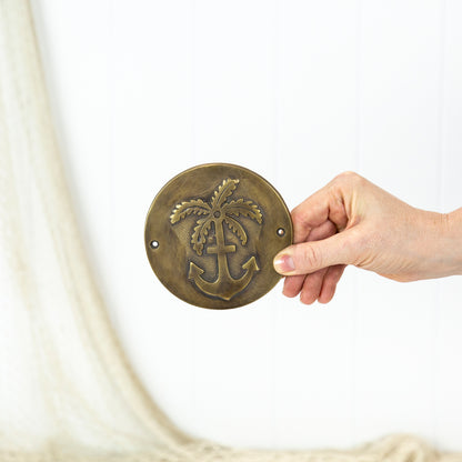 Palm Tree Plaque Round #0169