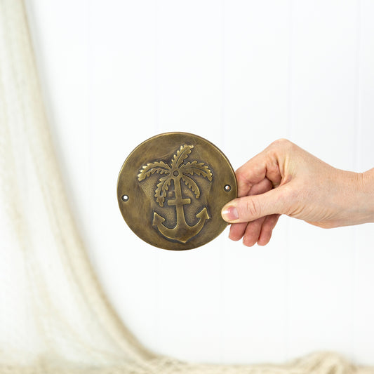 Palm Tree Plaque Round #0169