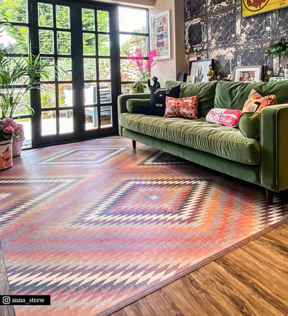 Kilim Colorful Vinyl Rug Second Lifestyle