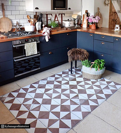 Borgo Bordeaux Antique Vinyl Rug Alternative Angle