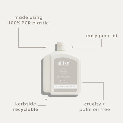 650Ml Shampoo Refill - White Tea & Argan Oil