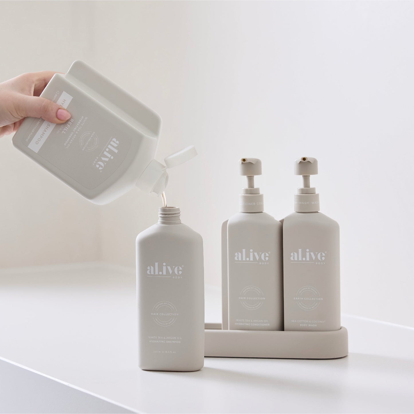 650Ml Shampoo Refill - White Tea & Argan Oil