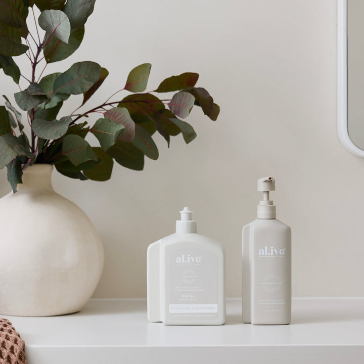 1 Ltr Conditioner Refill - White Tea & Argan Oil