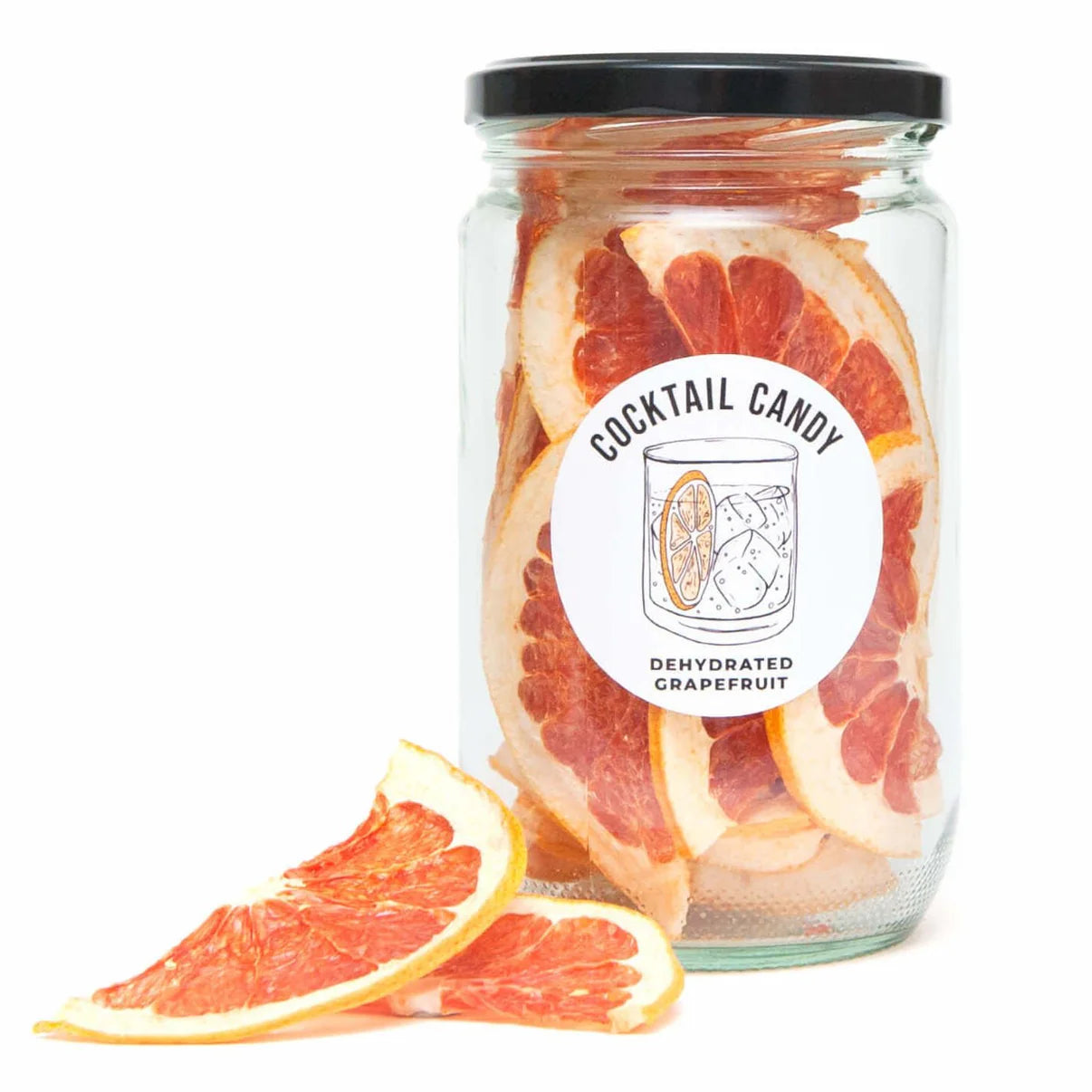 Dehydrated Grapefruit Halves - Large Glass Jar - 70g