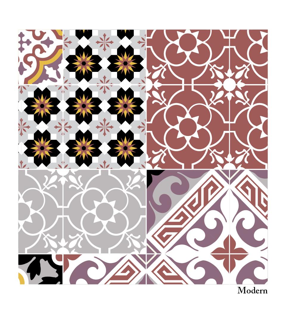 Original Eclectic Spring Modern Vinyl Rug Closeup