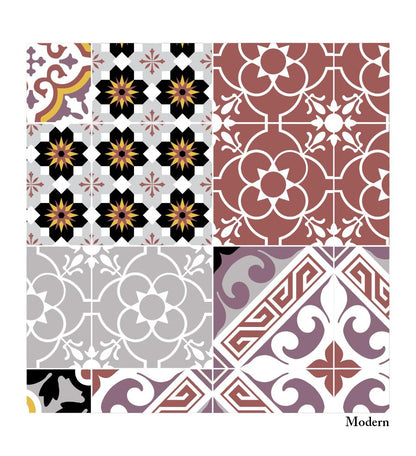 Original Eclectic Spring Modern Vinyl Rug Closeup