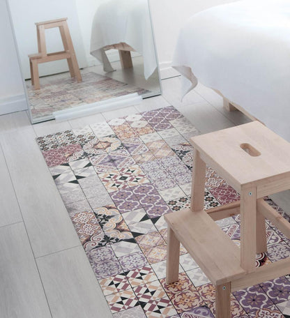 Original Eclectic Spring Modern Vinyl Rug Detailed