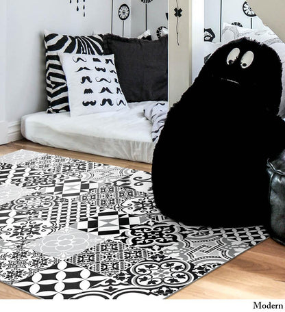 Natural Eclectic Antique Vinyl Rug alternate lifestyle