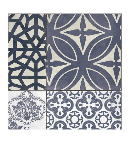 Eclectic Lace Concrete vinyl rug closeup