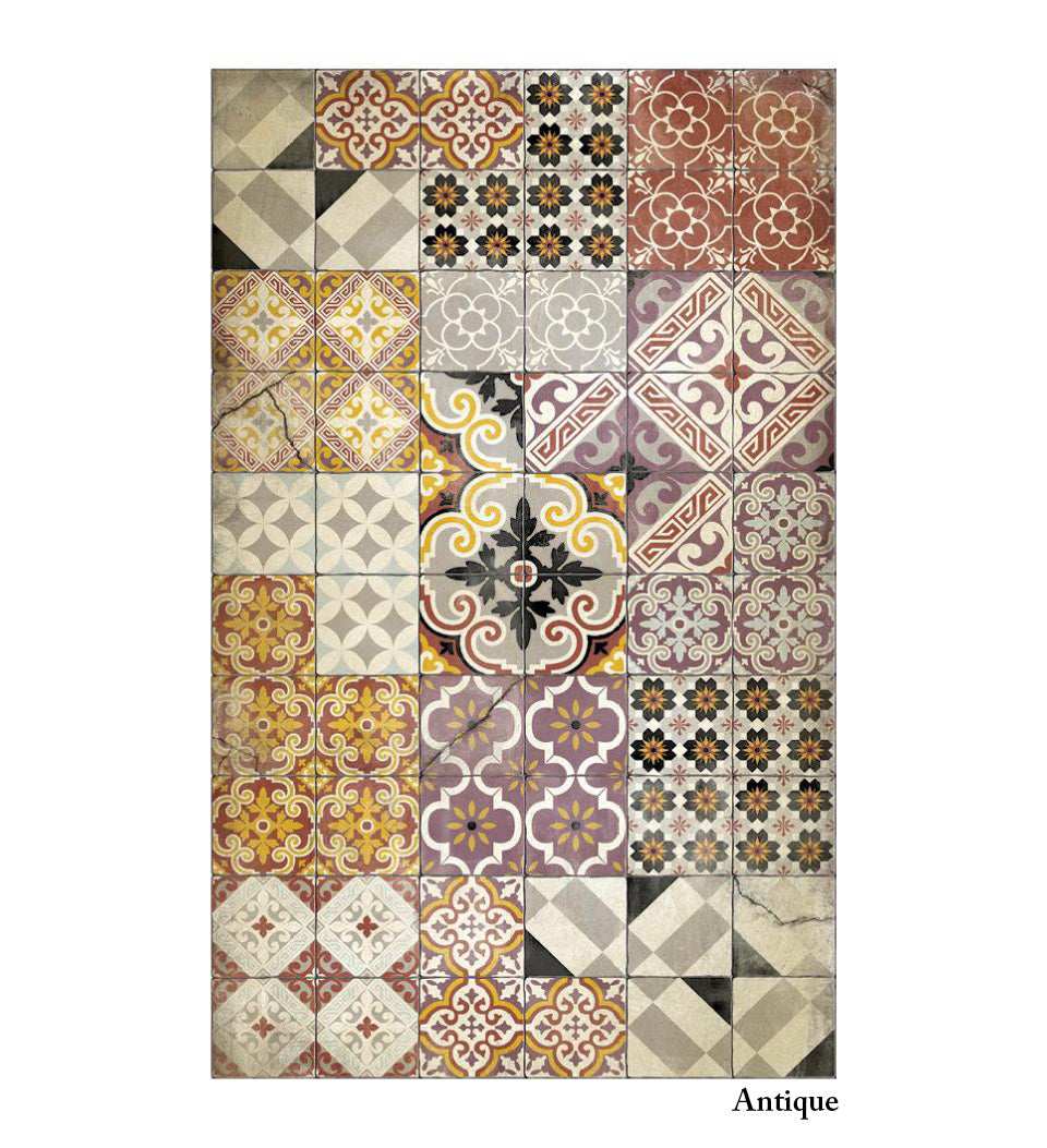 Original Eclectic Spring Modern Vinyl Rug Alternative Angle