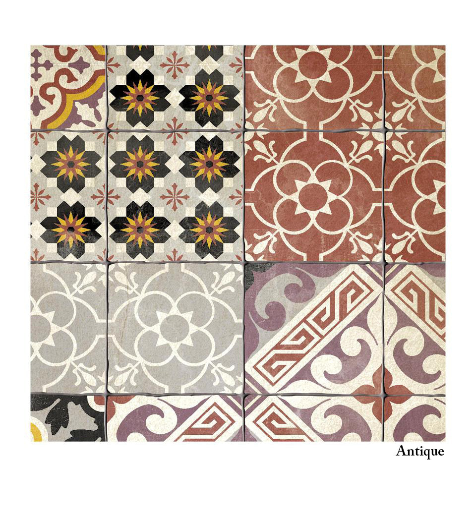 Original Eclectic Spring Modern Vinyl Rug Detailed View