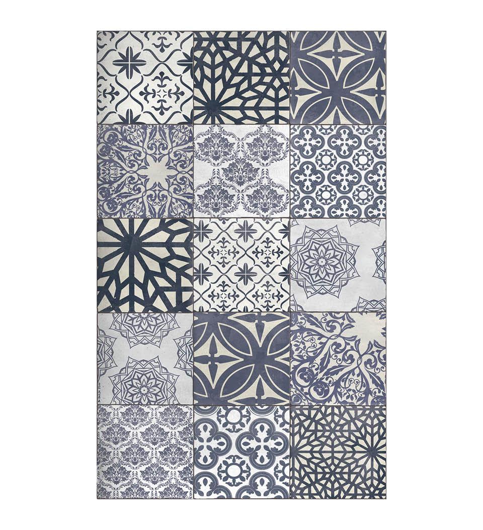 Eclectic Lace Concrete vinyl rug packshot
