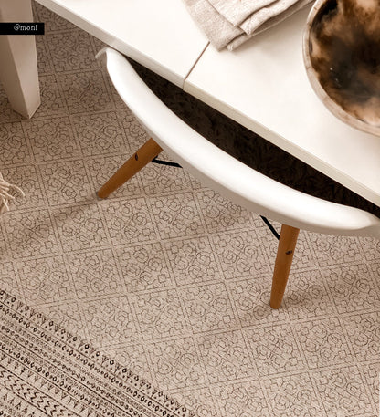 Emilia White Vinyl Rug Second Lifestyle