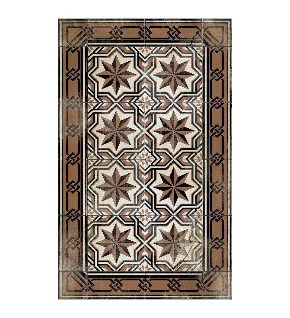 Gothic Terracotta Antique vinyl rug packshot
