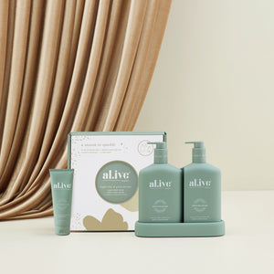 Wash & Lotion Duo + Hand Cream Gift Set - Kaffir Lime & Green Tea Pack Of 3