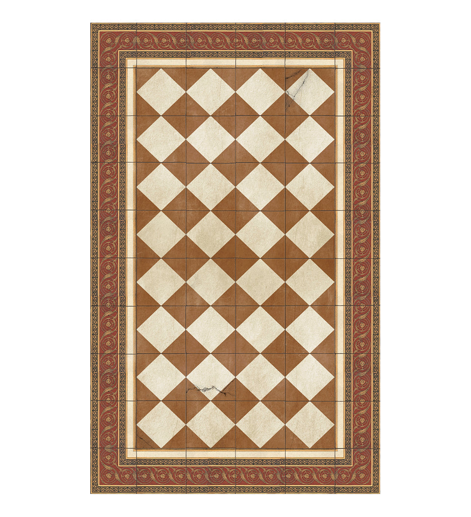 Gambit Queen Camel Antique Vinyl Rug Packshot