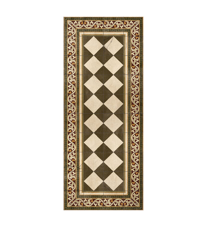 Gambit Queen Olive Antique Vinyl Rug Packshot