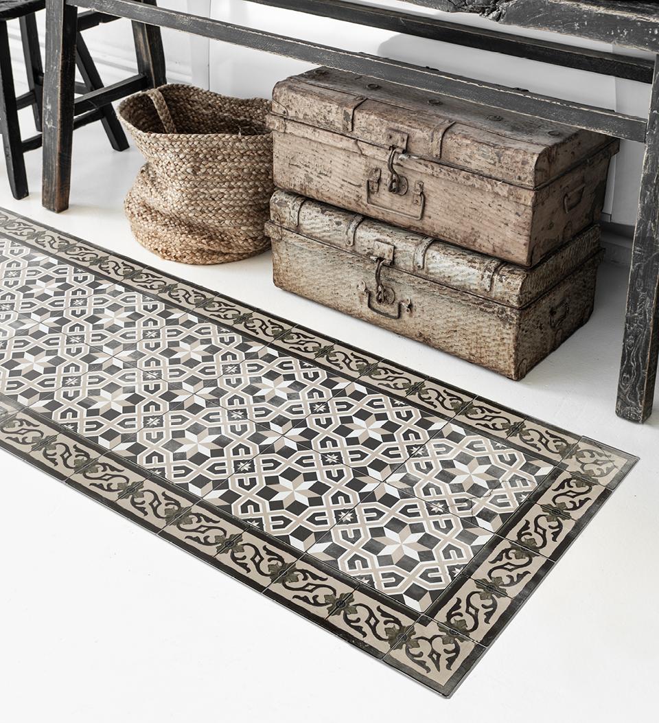 Gothic Ancient Tile Antique vinyl rug detail