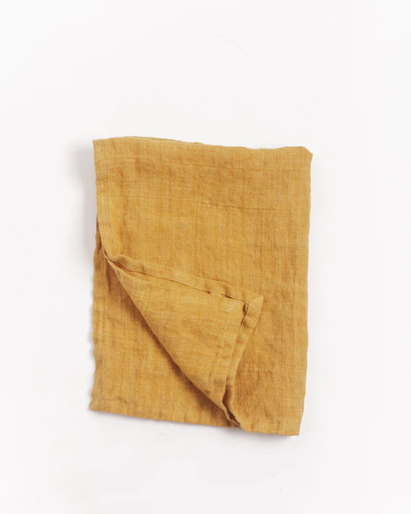 Stone Washed Linen - Tea Towels - 100% Linen - Gold