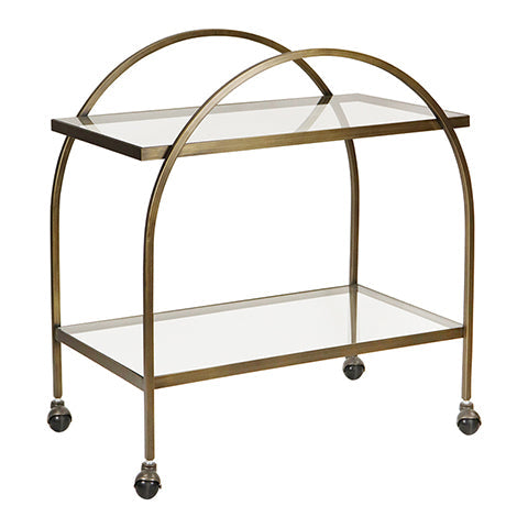 Ponte Brass Bar Cart