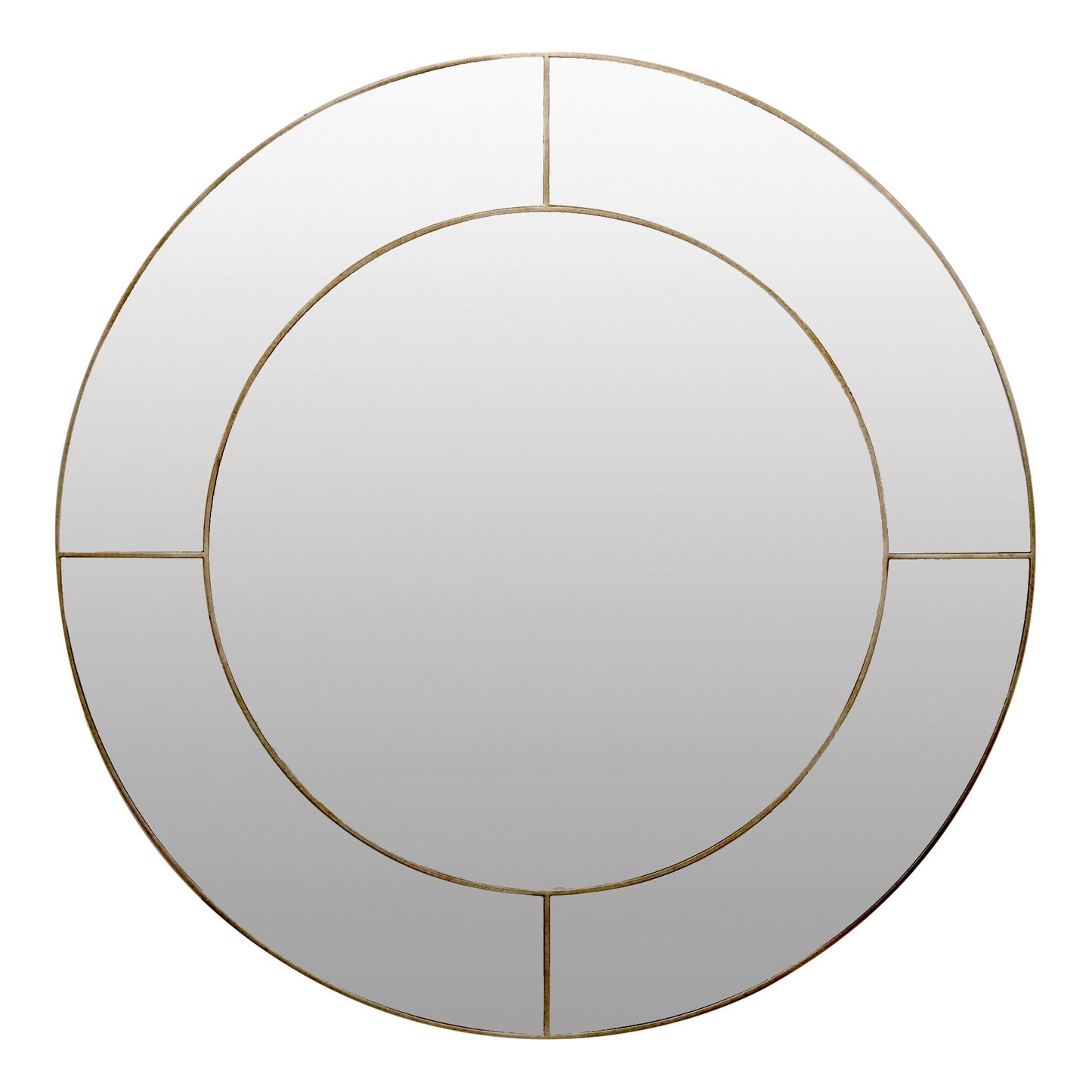Lawrence Gold Round Mirror 100X100X4Cm