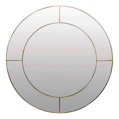 Lawrence Gold Round Mirror 100X100X4Cm