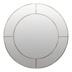 Lawrence Gold Round Mirror 100X100X4Cm
