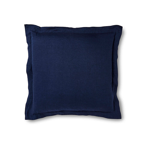 Riley Navy Linen Cushion 55Cm