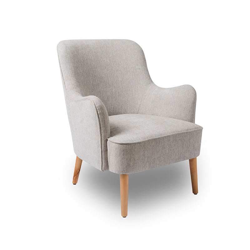 Neptune Silver Gray Herringbone Chair