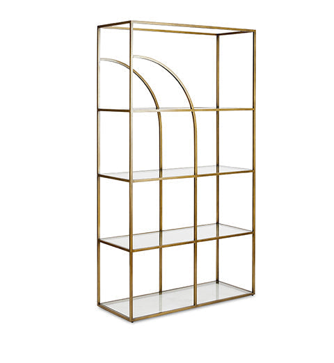 Ponte Brass Arch Shelves