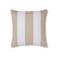 Riley White/Linen Patch Cushion