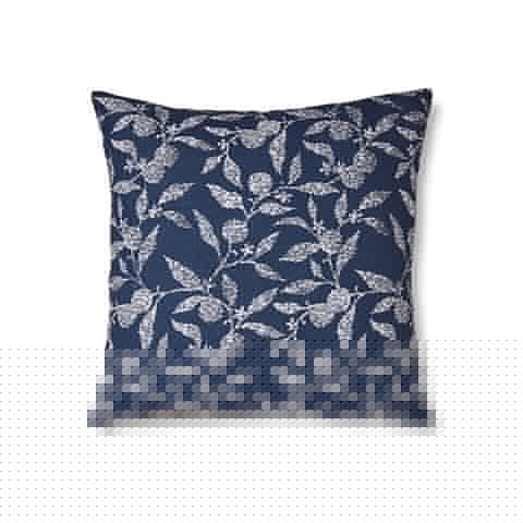 Olena Blue Linen Cushion