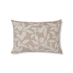 Olena Neutral Embroidered Linen Cushion