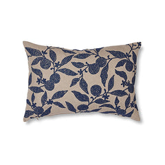 Olena Linen/Blue Embroidered Linen Cushion