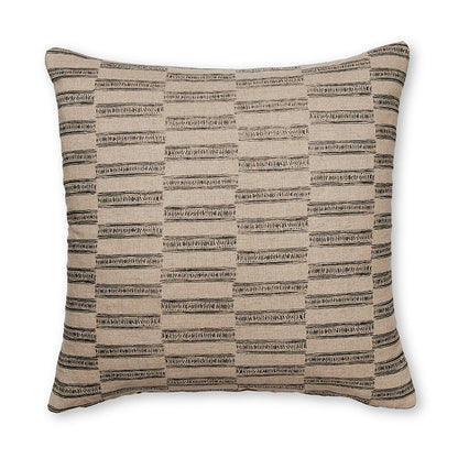 Xavier Black/Natural Linen Cushion 55Cm