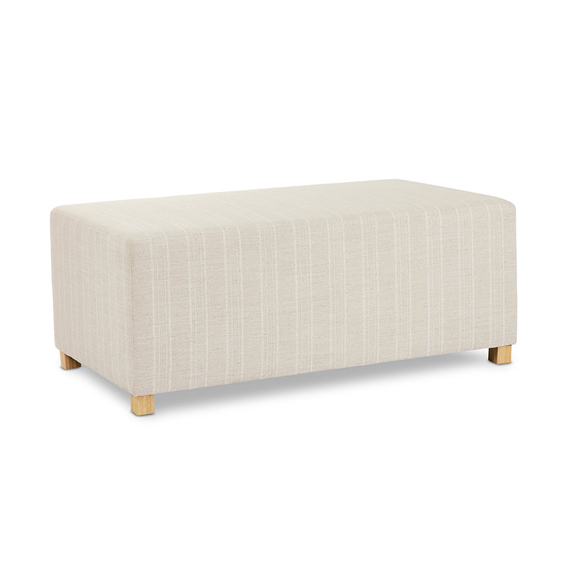 Lisbon Natural Stripe Ottoman 110X60X45Cm