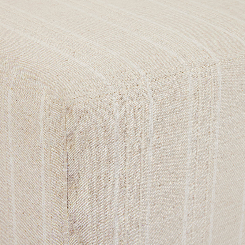 Lisbon Natural Stripe Ottoman 110X60X45Cm