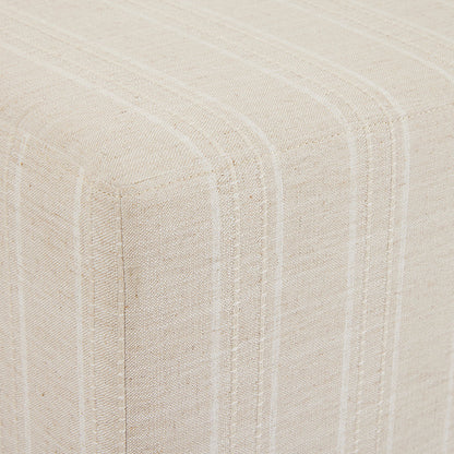 Lisbon Natural Stripe Ottoman 110X60X45Cm
